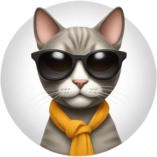 Cat with sunglasses emoji