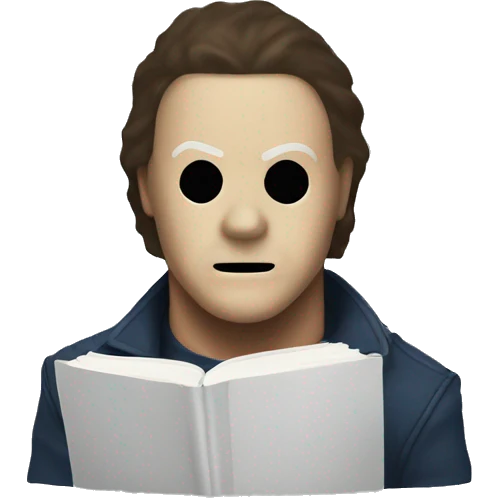 Michael Myers with a Christmas tree emoji