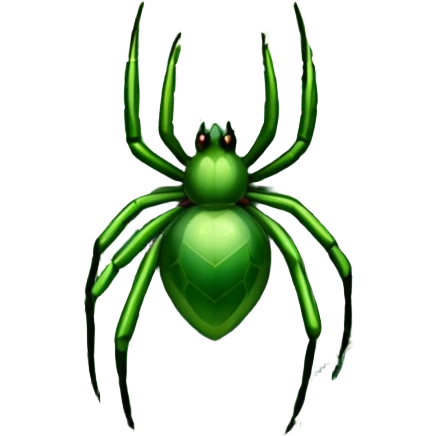 Green spider web emoji