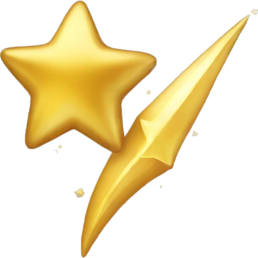 Golden shooting star emoji