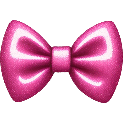 pink glittery bow  emoji