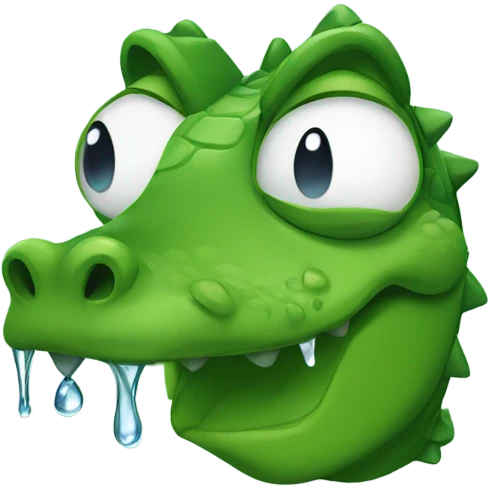 Alligator with tears emoji