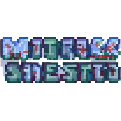 the words 'MARK SINIESTRO' in pixel art, chunky letters, shadow effect, 16-bit era style emoji