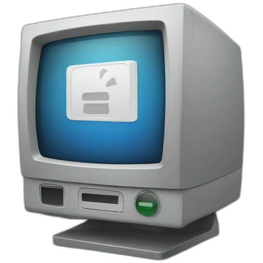 monitor with alarm sign in it emoji