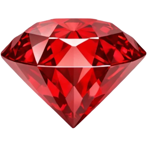 Red version of the diamond emoji emoji