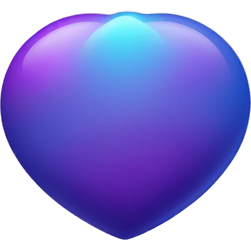 heart shape purple and blue saturn emoji
