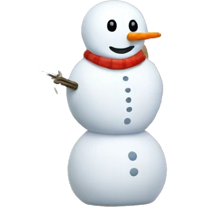 snowman standing next to saguaro cactus emoji