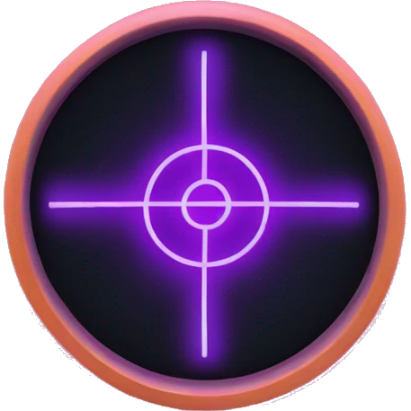 crosshair glowing neon emoji