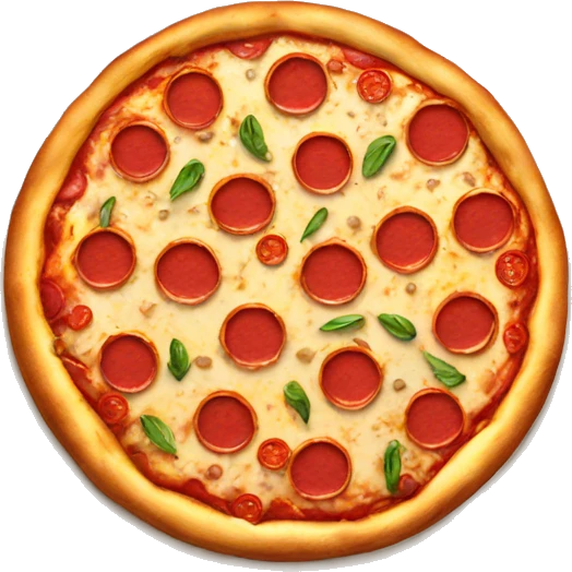 A delicious pizza emoji emoji