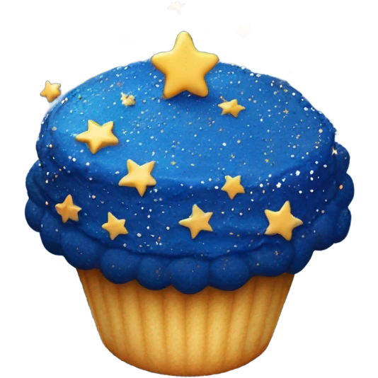 Shining star sky cake emoji