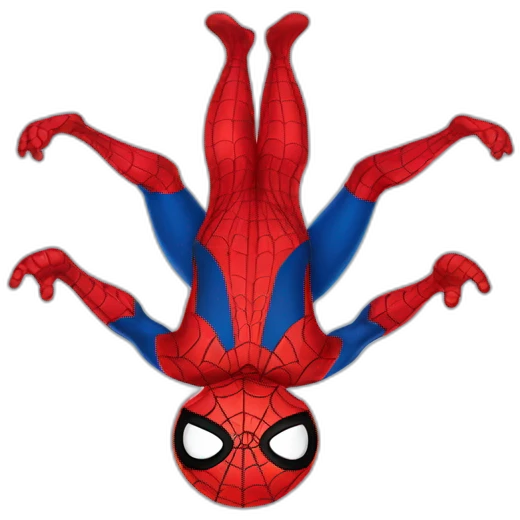 upside down spiderman emoji