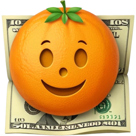 money bill colored orange emoji