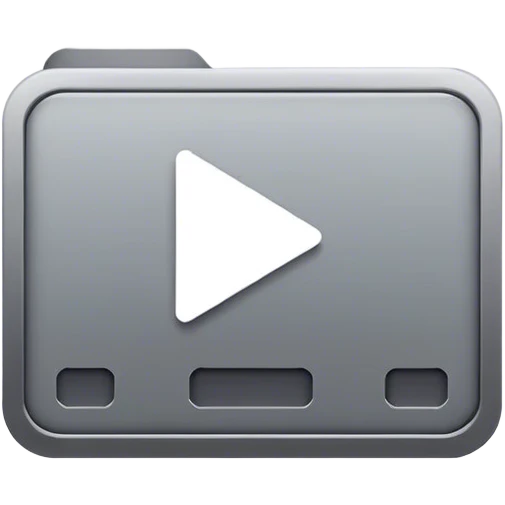 video file icon, modern design, play button emoji