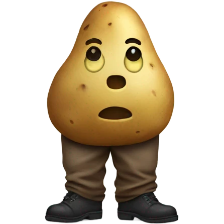 Potato in pants emoji