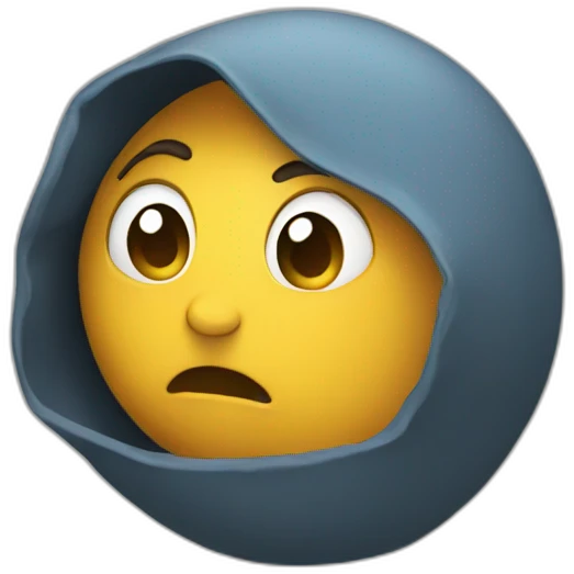 Shy and confused emoji