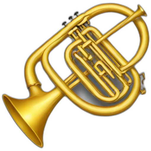 golden trombone badge emoji