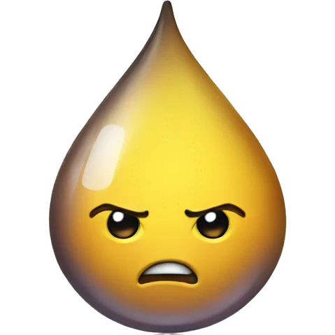 droplet emoji not so happy emoji