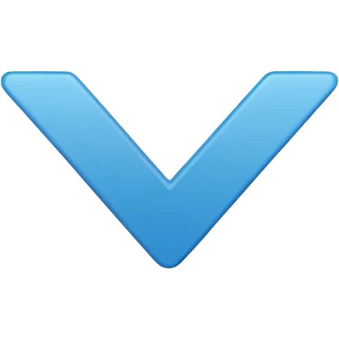 The blue check mark and the check mark itself should be in the middle without shadows.  emoji