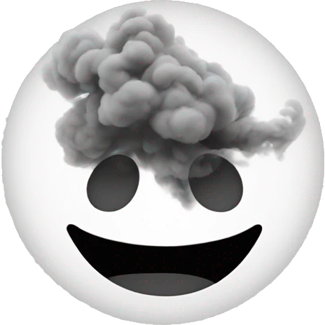 Round circle of smoke emoji
