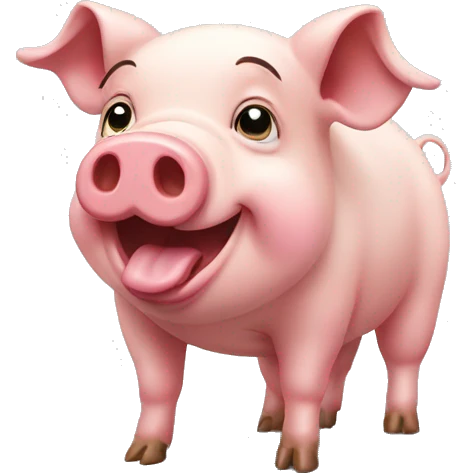 Drooling pig emoji