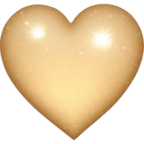 Beige heart with sparkles emoji