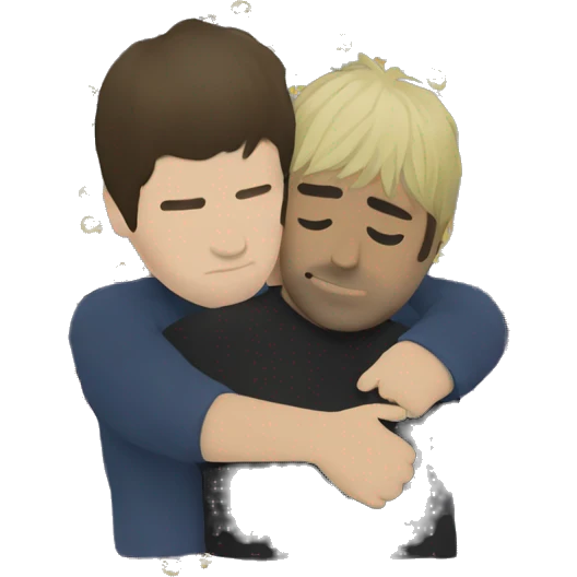 liam and noel gallagher hugging emoji