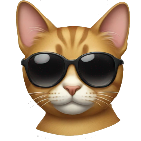 Cat with sunglasses emoji