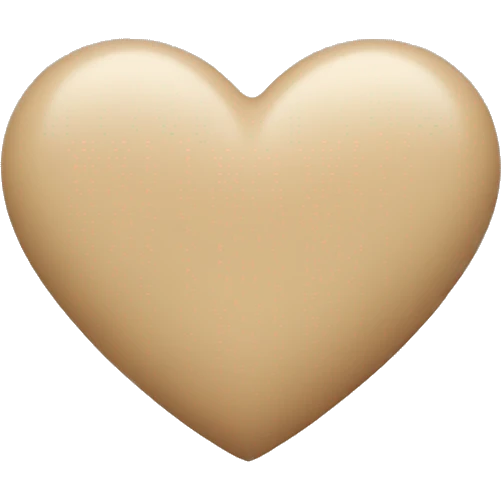Beige heart emoji
