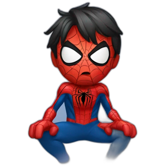 Spider man crying  emoji