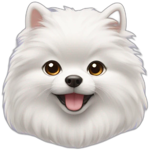 white-pomelanian emoji