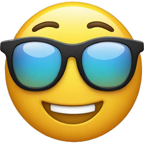 happy face with sunglasses  emoji