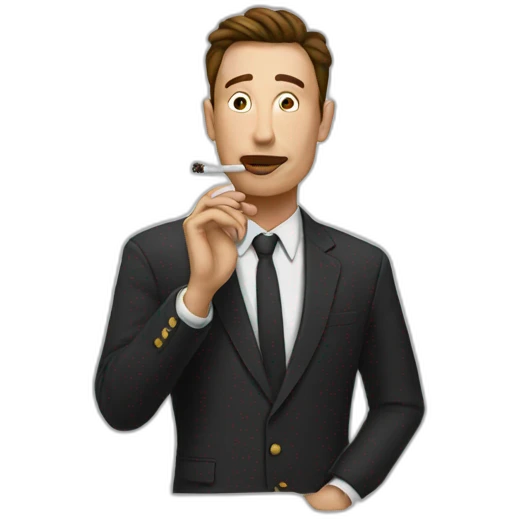 elon smoking weeed emoji