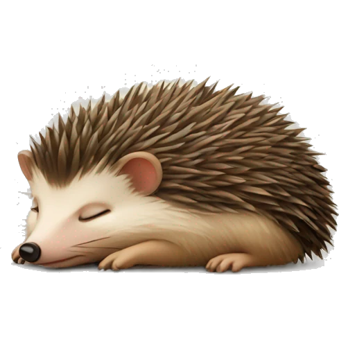 Sleeping hedgehog emoji
