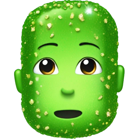 give me a pickle covered in SPARKLES emoji
