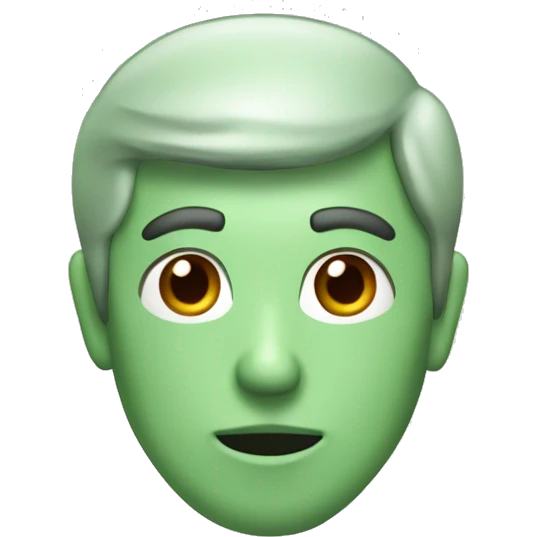 sage green IOS heart emoji