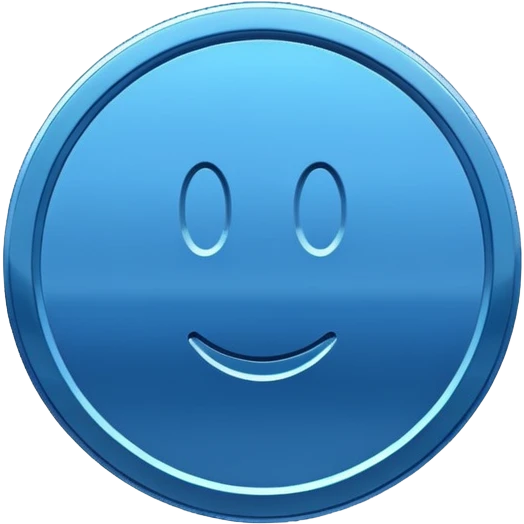 shiny blue coin emoji