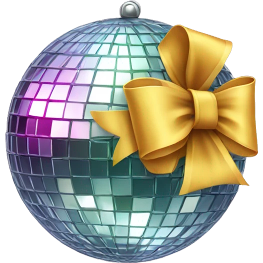 disco ball with bow emoji