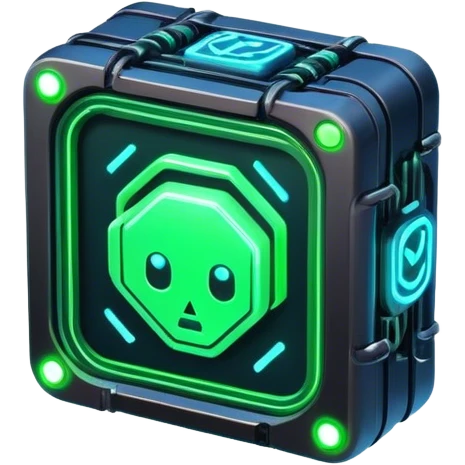 cyberpunk style neon system code emoji