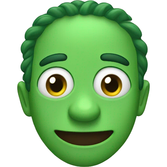 Green monsteehappy emoji