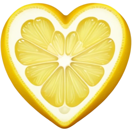 a lemon in a heart shape emoji