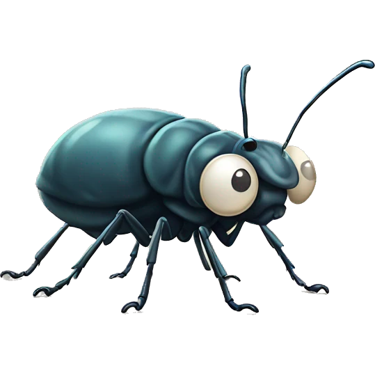 a crawly bug with a monocle emoji