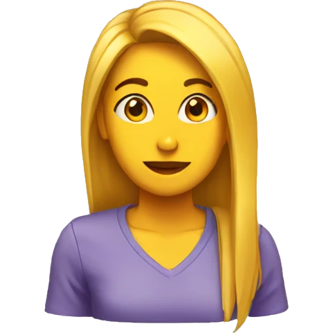 Chica con pelo random emoji