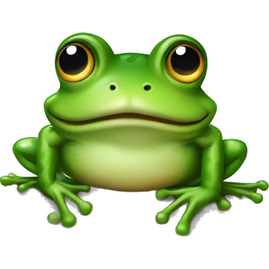 Frog on a stake board  emoji