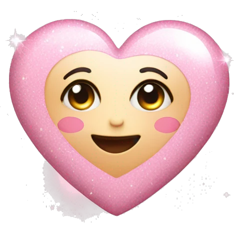 Baby pink heart with sparkles emoji