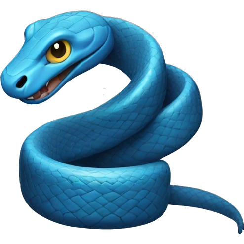 Blue snake emoji