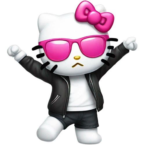 Hello kitty dabbing  emoji