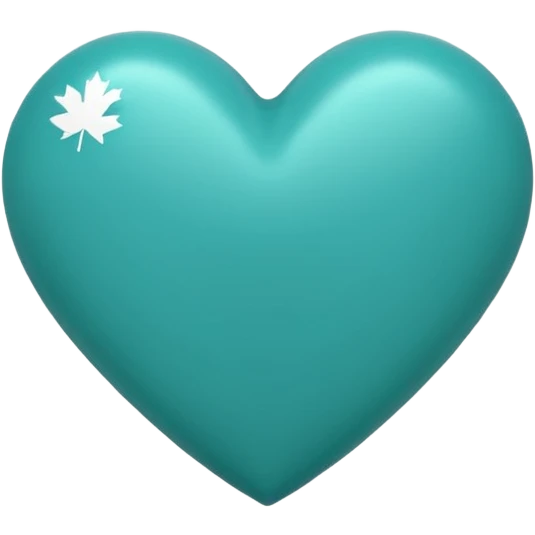 Teal heart with Canadian dollars emoji