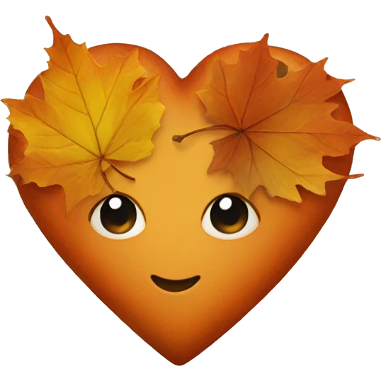 Autumn themed heart emoji