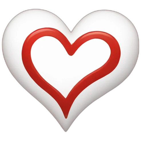 Red  and white heart emoji