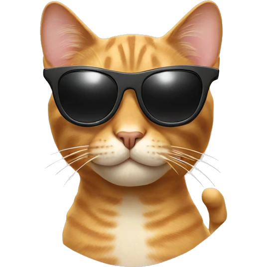 Cat with sunglasses emoji